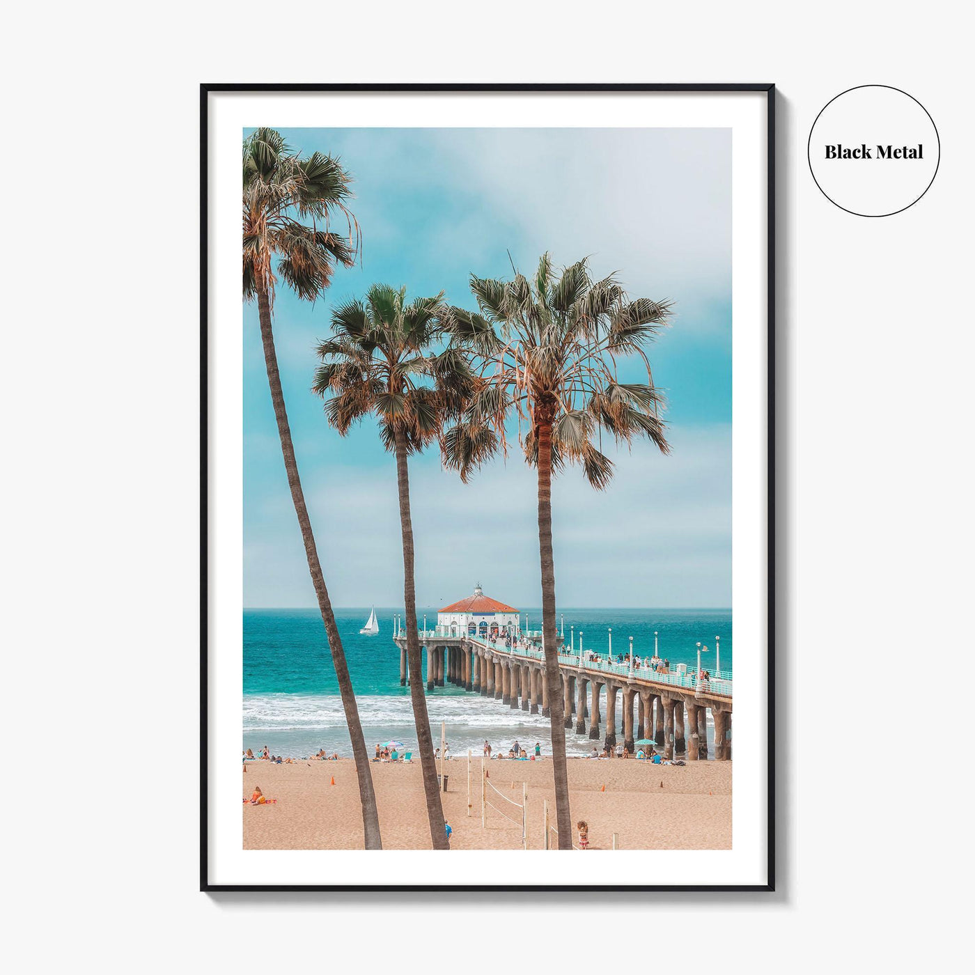 Manhattan Beach Fine Art Photo Print, Los Angeles, California, Palm Trees, Wall Decor, Poster