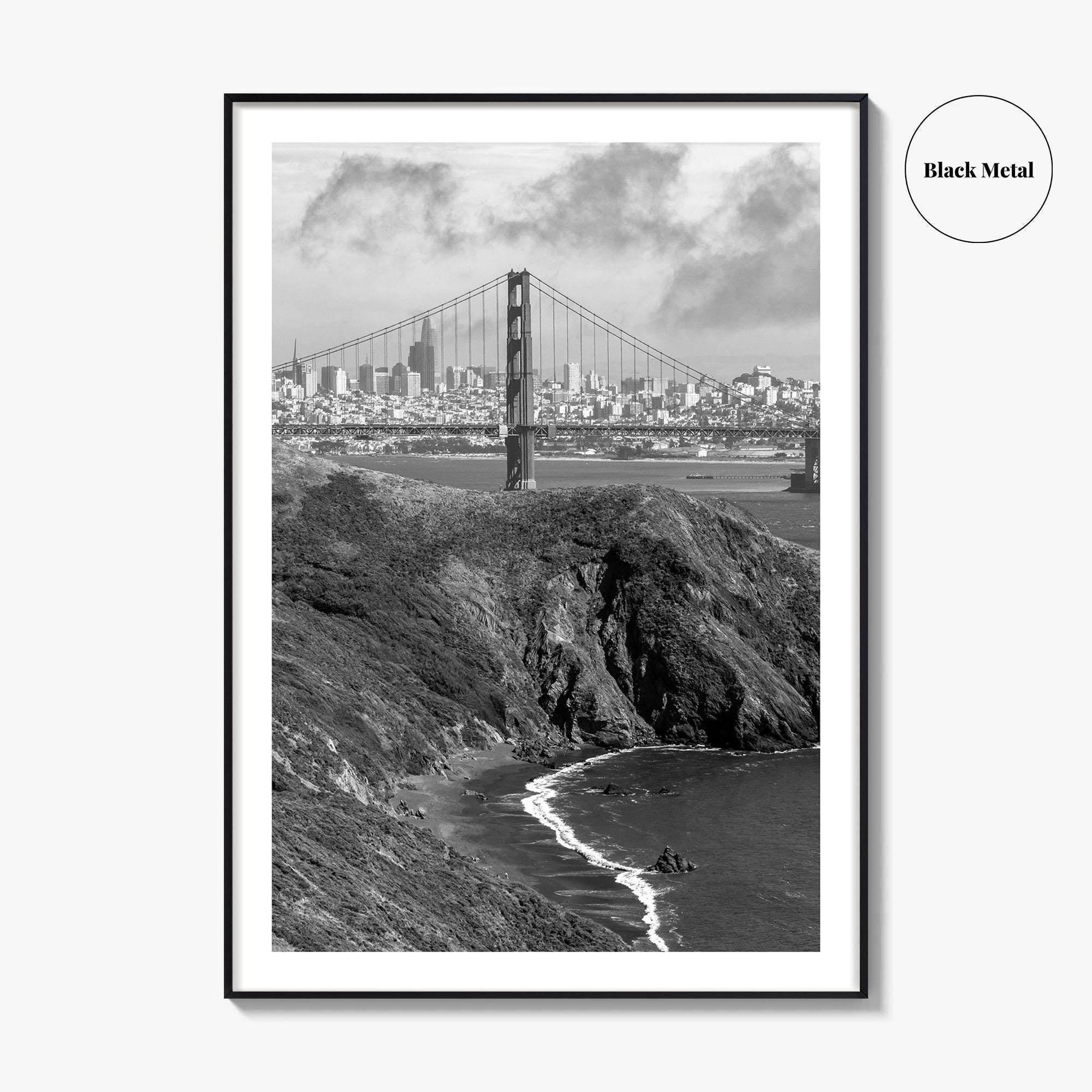 San Francisco Black and White Fine Art Photo Print, Golden Gate Bridge Poster