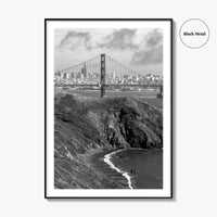 San Francisco Black and White Fine Art Photo Print, Golden Gate Bridge Poster