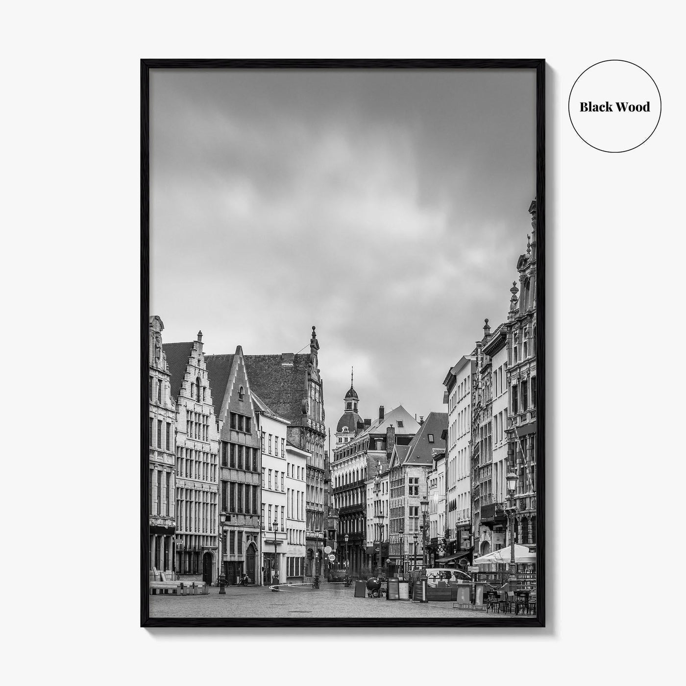 Antwerp Black and White Fine Art Photo Print, Grote Markt, Antwerpen, Belgium, Wall Poster