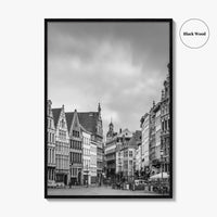Antwerp Black and White Fine Art Photo Print, Grote Markt, Antwerpen, Belgium, Wall Poster