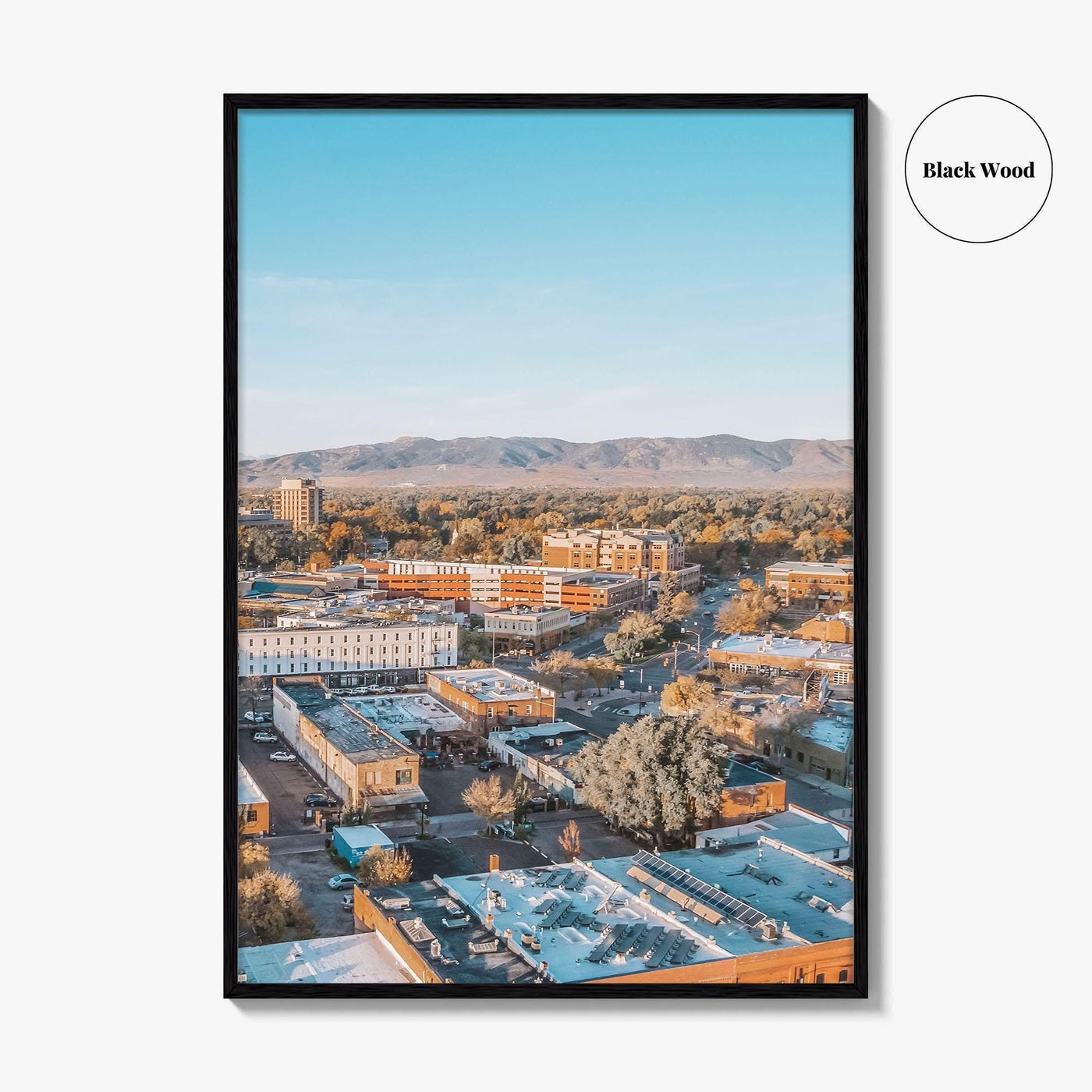 Fort Collins Skyline Fine Art Photo Print, Colorado USA Downtown Wall Poster, Rocky Mountains