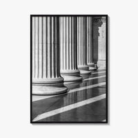 Athens Black and White Fine Art Photo Print, Academy Colonnade, Classical Columns, Greece Poster
