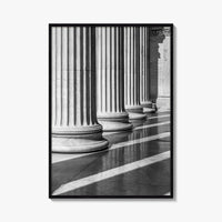 Athens Black and White Fine Art Photo Print, Academy Colonnade, Classical Columns, Greece Poster
