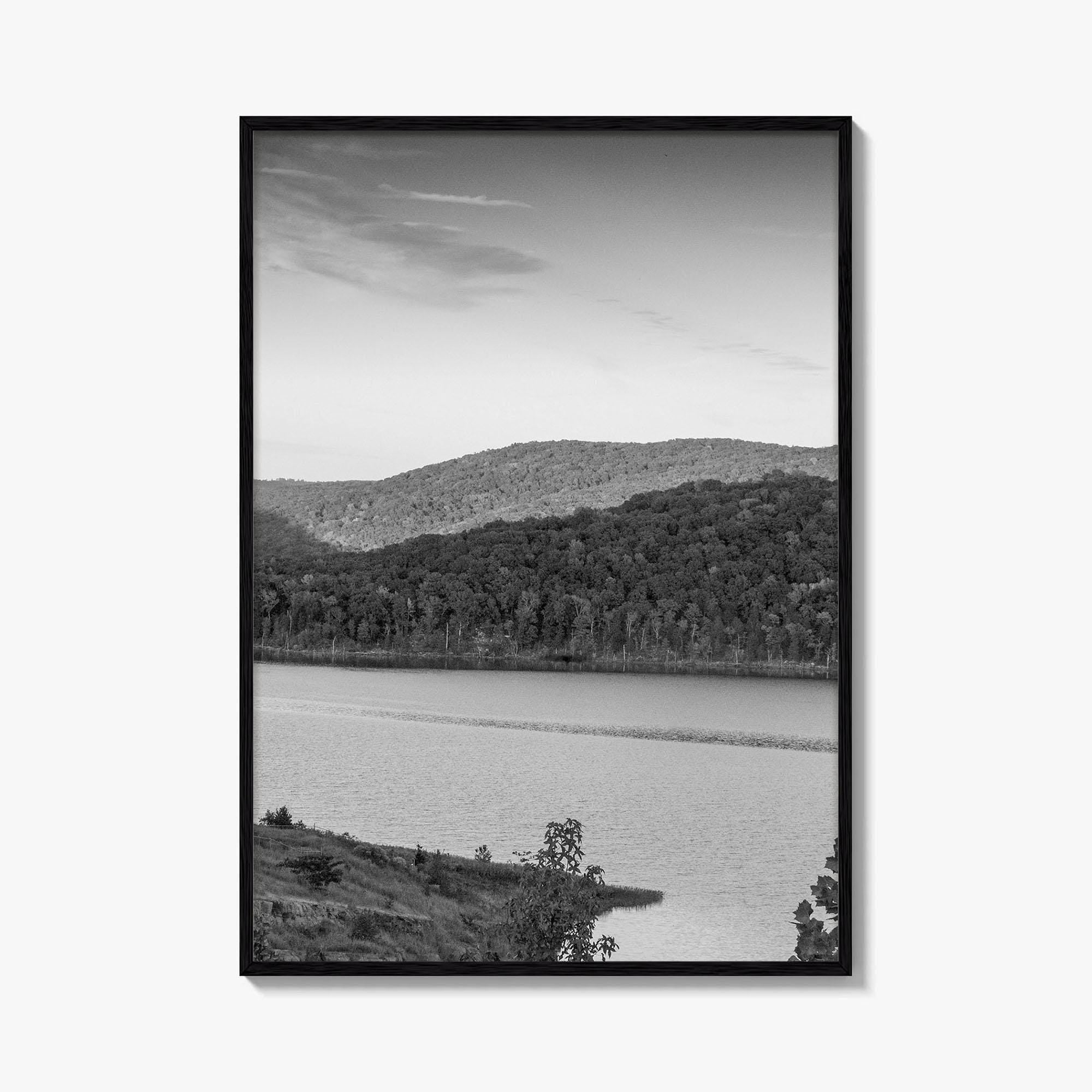 Fort Smith Lake Black and White Fine Art Photo Print, Boston Mountains Arkansas Poster