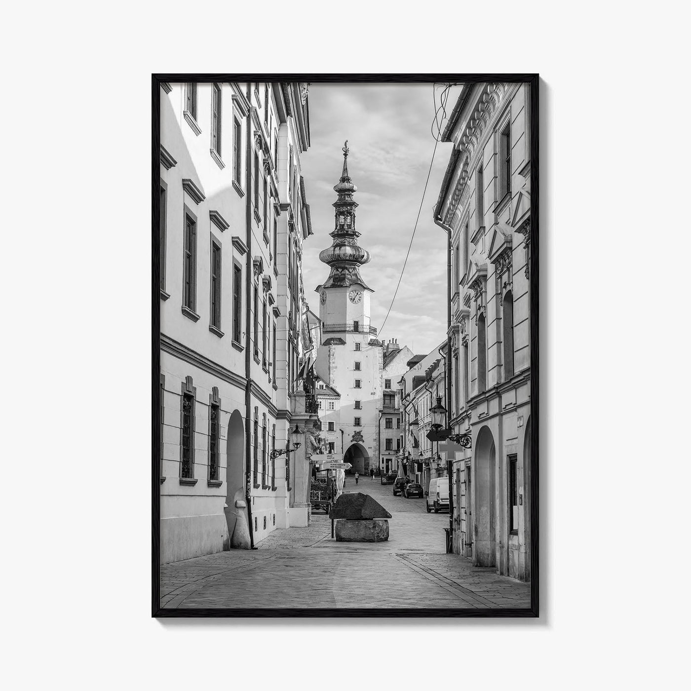 Bratislava Black and White Fine Art Photo Print, Michael's Gate Slovakia Poster