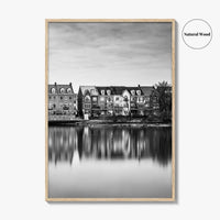 Alexandria Virginia Black and White Fine Art Photo Print, Potomac River Waterfront, USA Poster