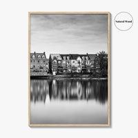 Alexandria Virginia Black and White Fine Art Photo Print, Potomac River Waterfront, USA Poster