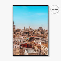 Valencia Fine Art Photo Print, Aerial Panoramic, Spain Wall Decor, Travel Poster