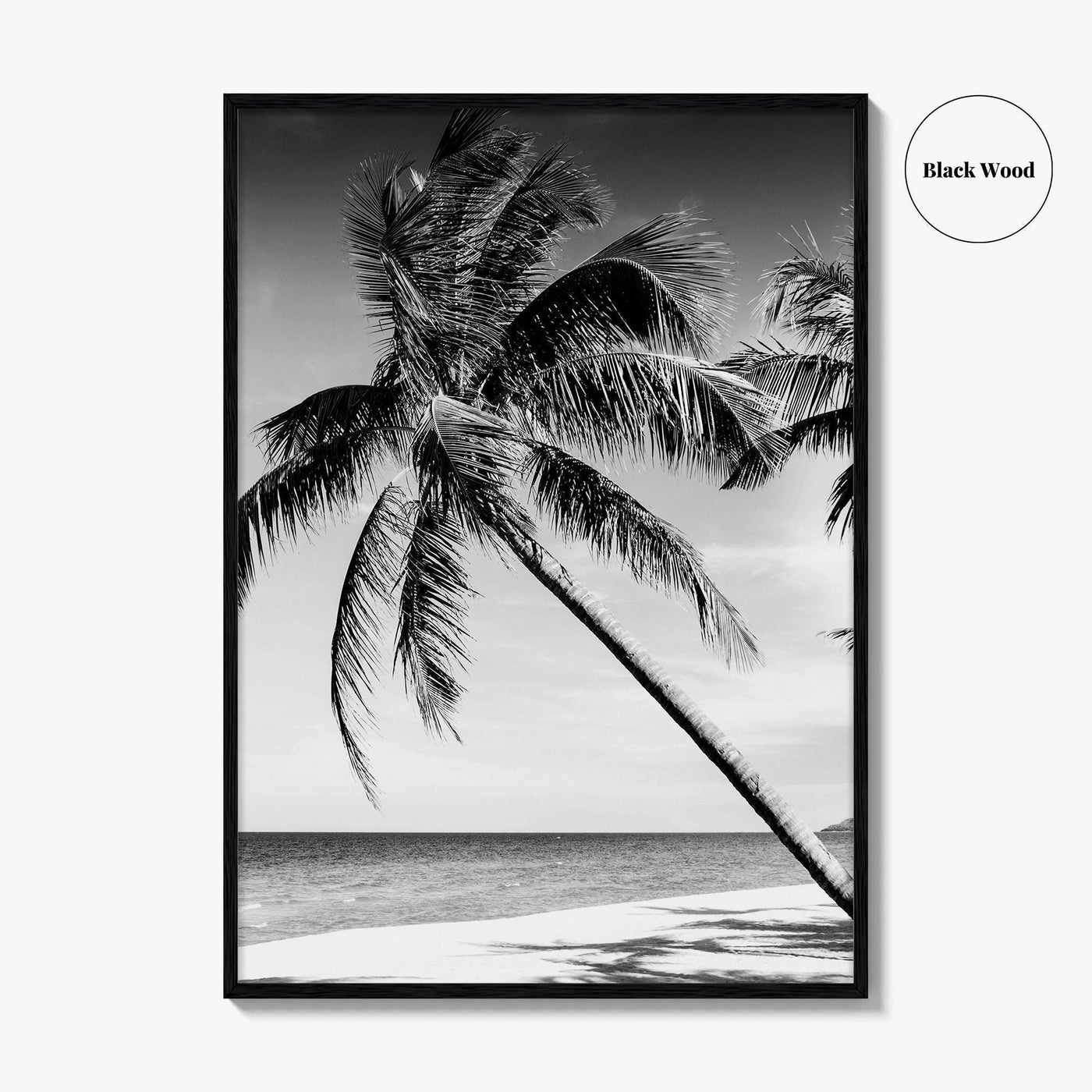Thailand Black and White Fine Art Photo Print, Tropical Beach Wall Decor Poster