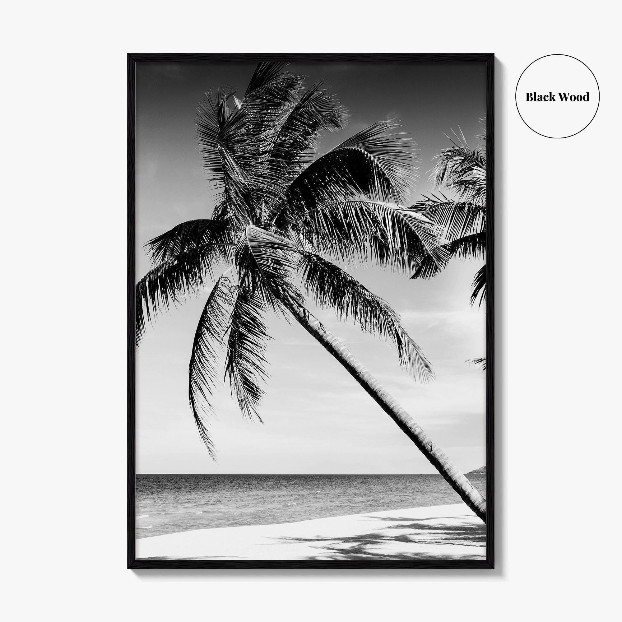 Thailand Black and White Fine Art Photo Print, Tropical Beach Wall Decor Poster