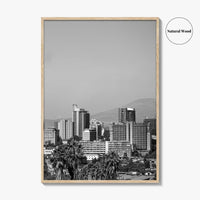 Addis Ababa Skyline Black and White Fine Art Photo Print, Ethiopia Wall Decor Poster
