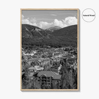 Breckenridge Black and White Fine Art Photo Print, Summit County Colorado Poster, Panorama USA