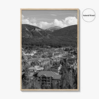 Breckenridge Black and White Fine Art Photo Print, Summit County Colorado Poster, Panorama USA