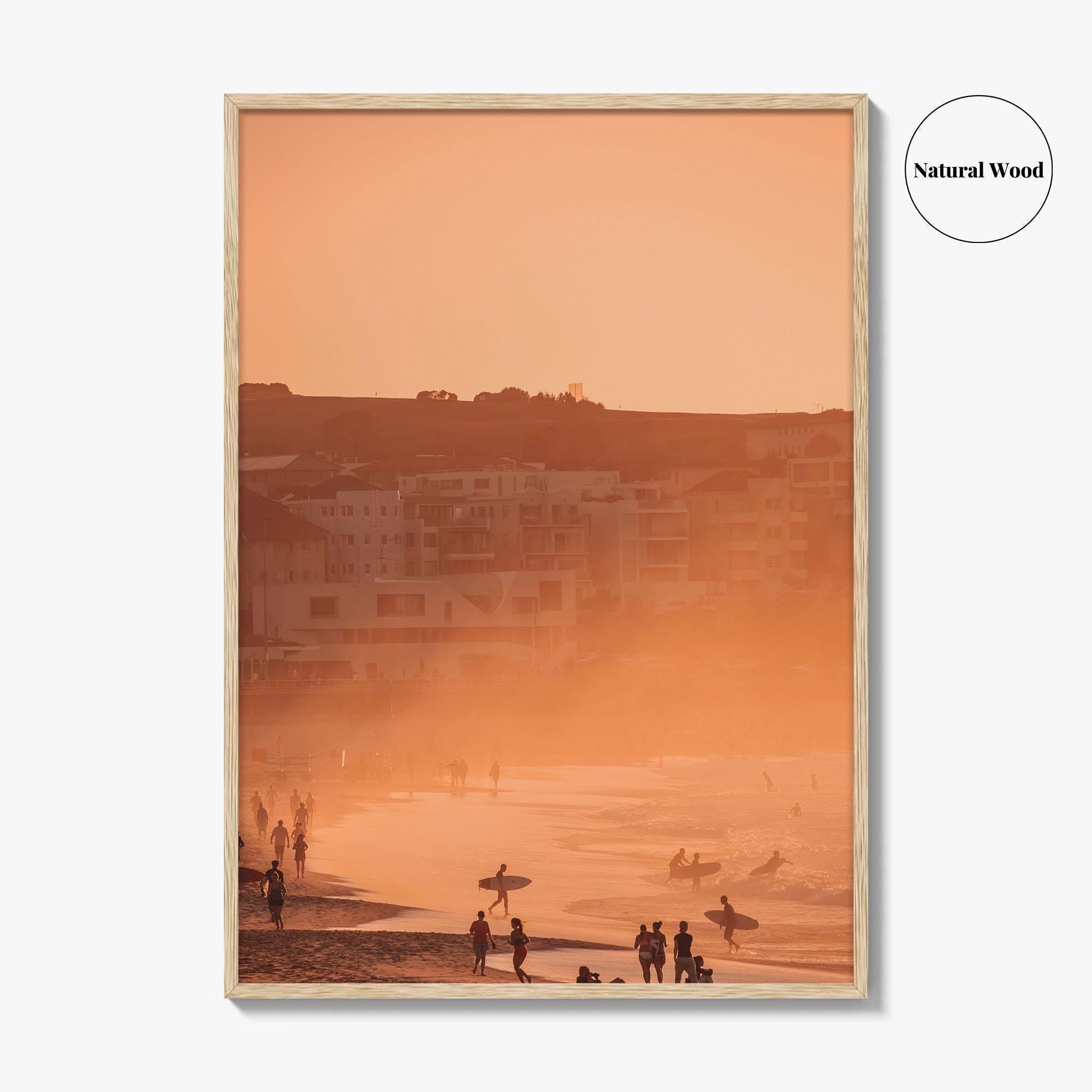 Bondi Beach Blue Fine Art Photo Print, Sydney Australia Poster, Misty Morning