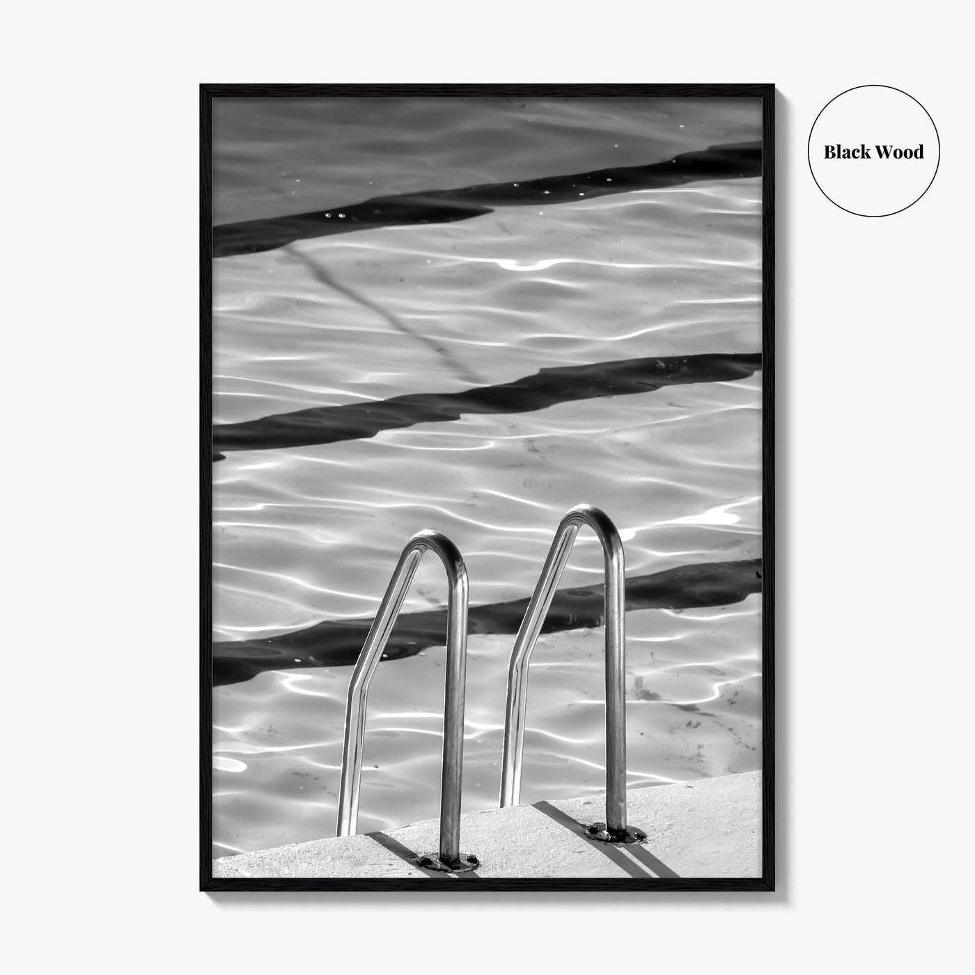 Bondi Beach Black and White Fine Art Photo Print, Sydney Icebergs Pool, Australia Poster