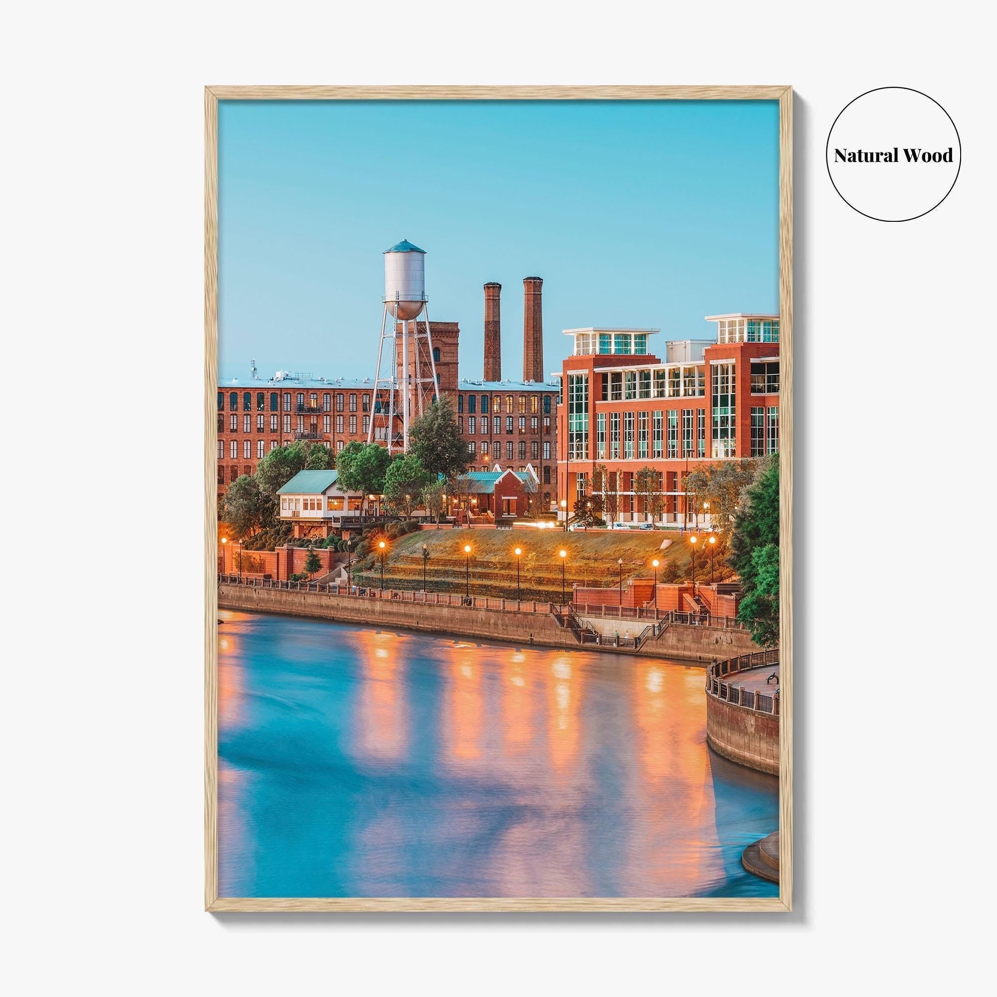 Columbus Georgia Skyline Fine Art Photo Print, Downtown Wall Decor Poster, USA