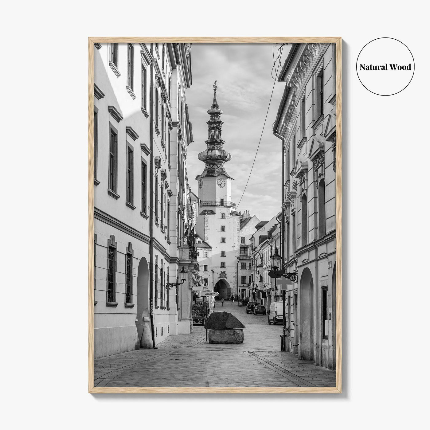 Bratislava Black and White Fine Art Photo Print, Michael's Gate Slovakia Poster