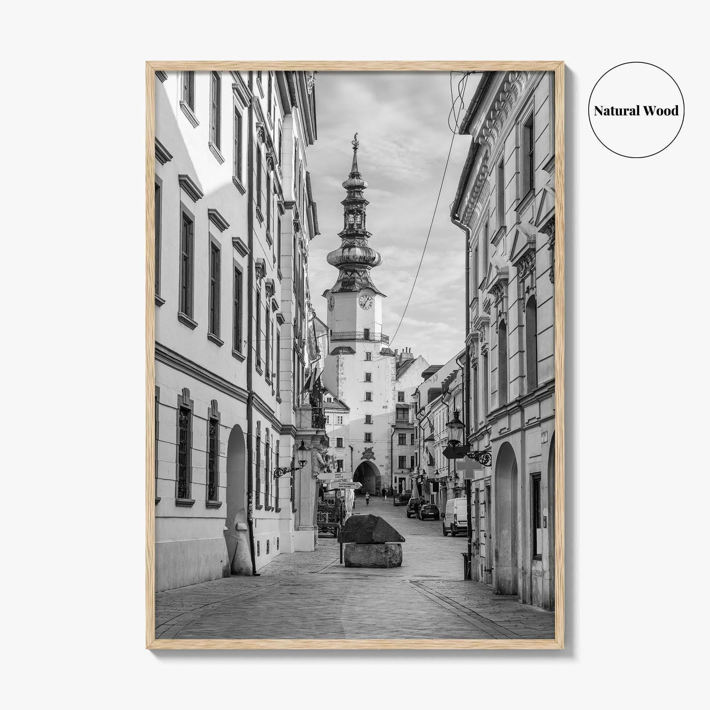 Bratislava Black and White Fine Art Photo Print, Michael's Gate Slovakia Poster