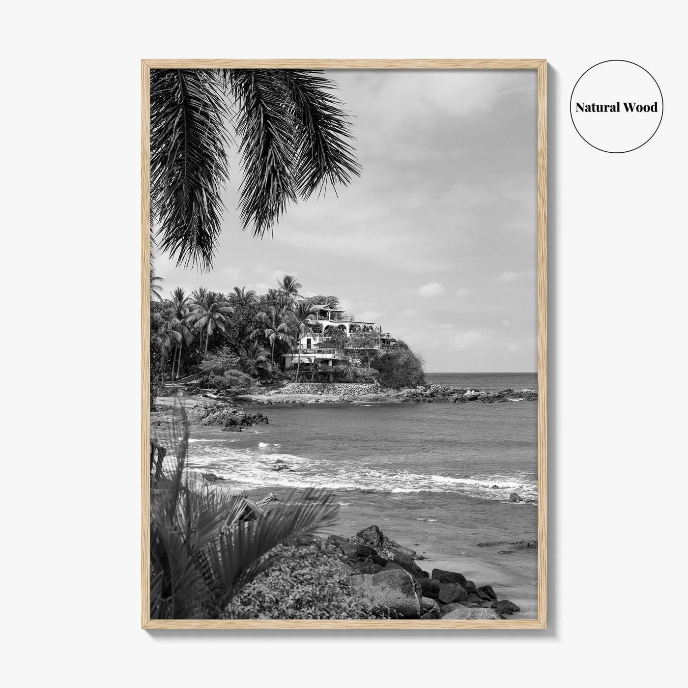 Sayulita Black and White Fine Art Photo Print, Mexico, Riviera Nayarit Wall Decor Poster