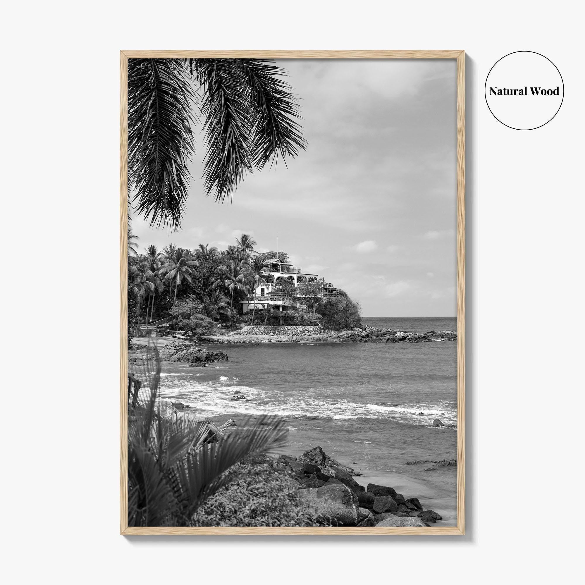 Sayulita Black and White Fine Art Photo Print, Mexico, Riviera Nayarit Wall Decor Poster