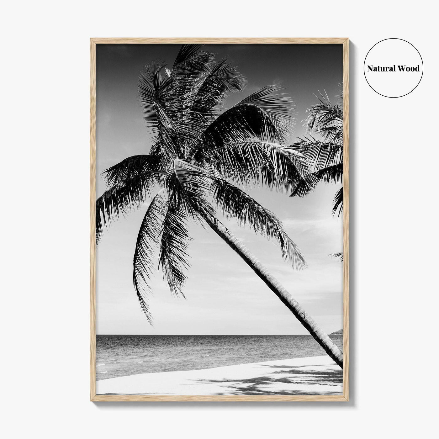 Thailand Black and White Fine Art Photo Print, Tropical Beach Wall Decor Poster