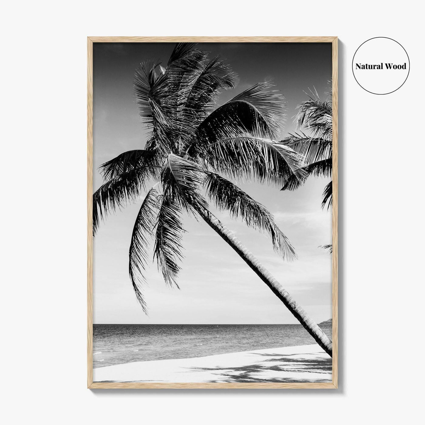Thailand Black and White Fine Art Photo Print, Tropical Beach Wall Decor Poster