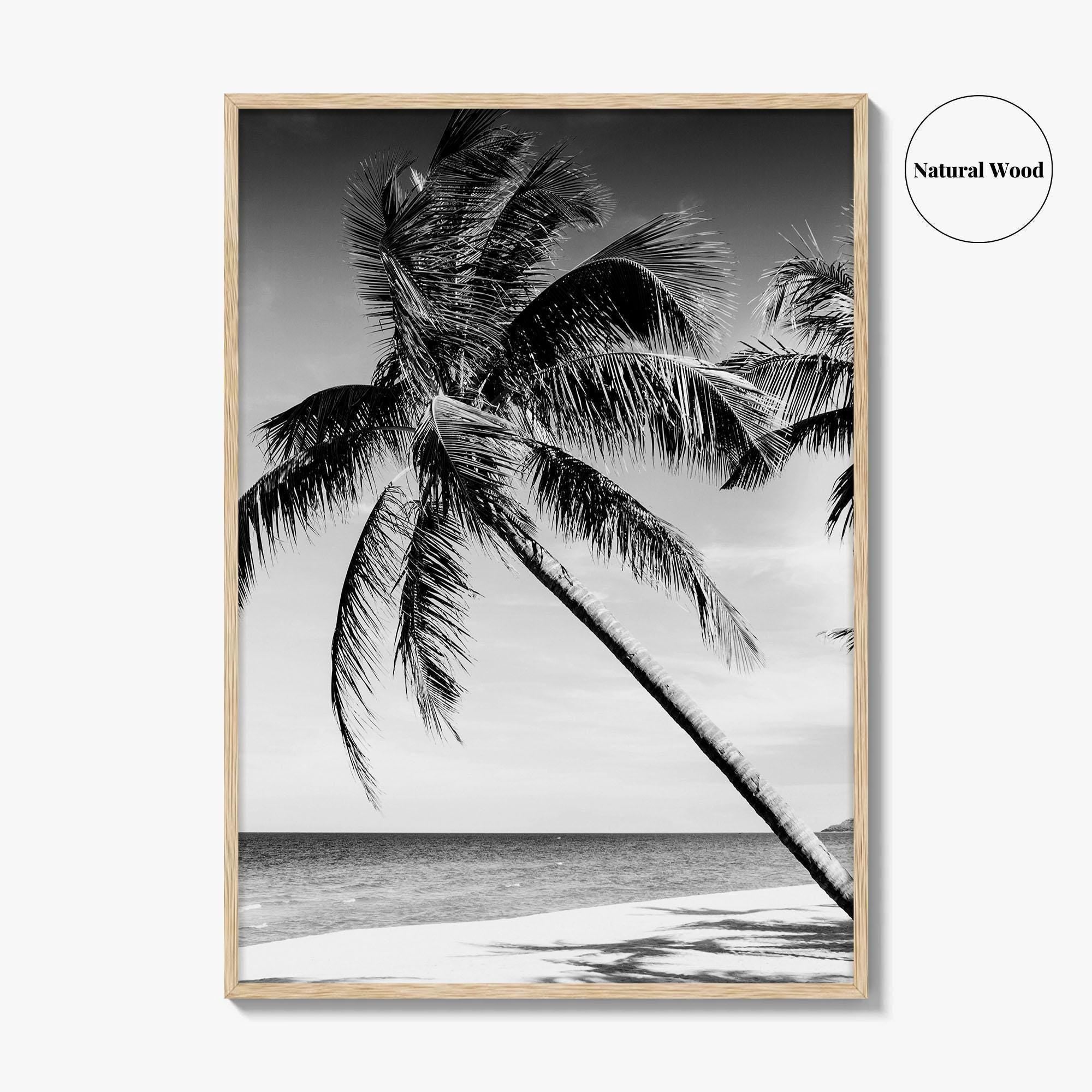 Thailand Black and White Fine Art Photo Print, Tropical Beach Wall Decor Poster