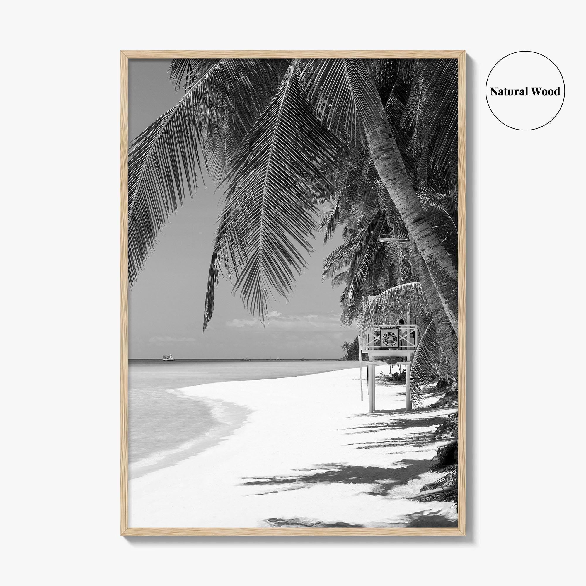 Boracay Island Black and White Fine Art Photo Print, Aklan, Philippines, Beach Wall Poster