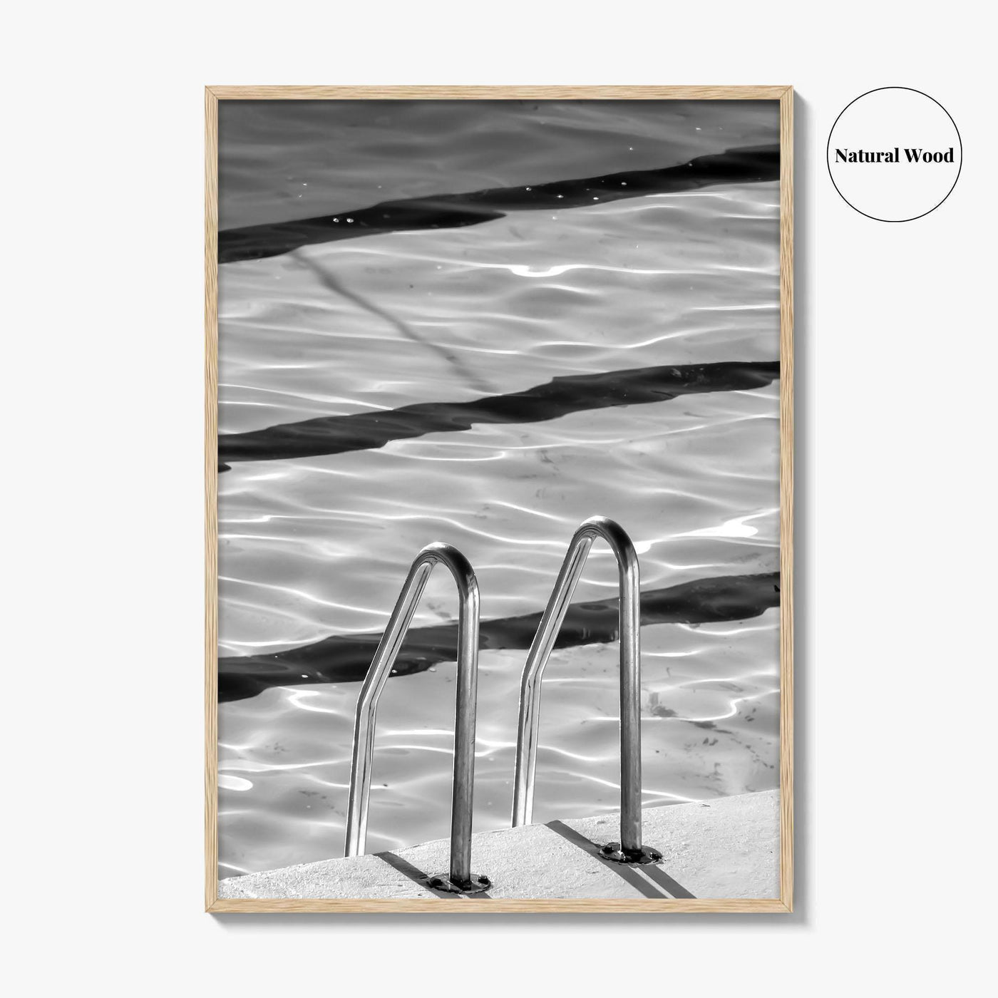 Bondi Beach Black and White Fine Art Photo Print, Sydney Icebergs Pool, Australia Poster