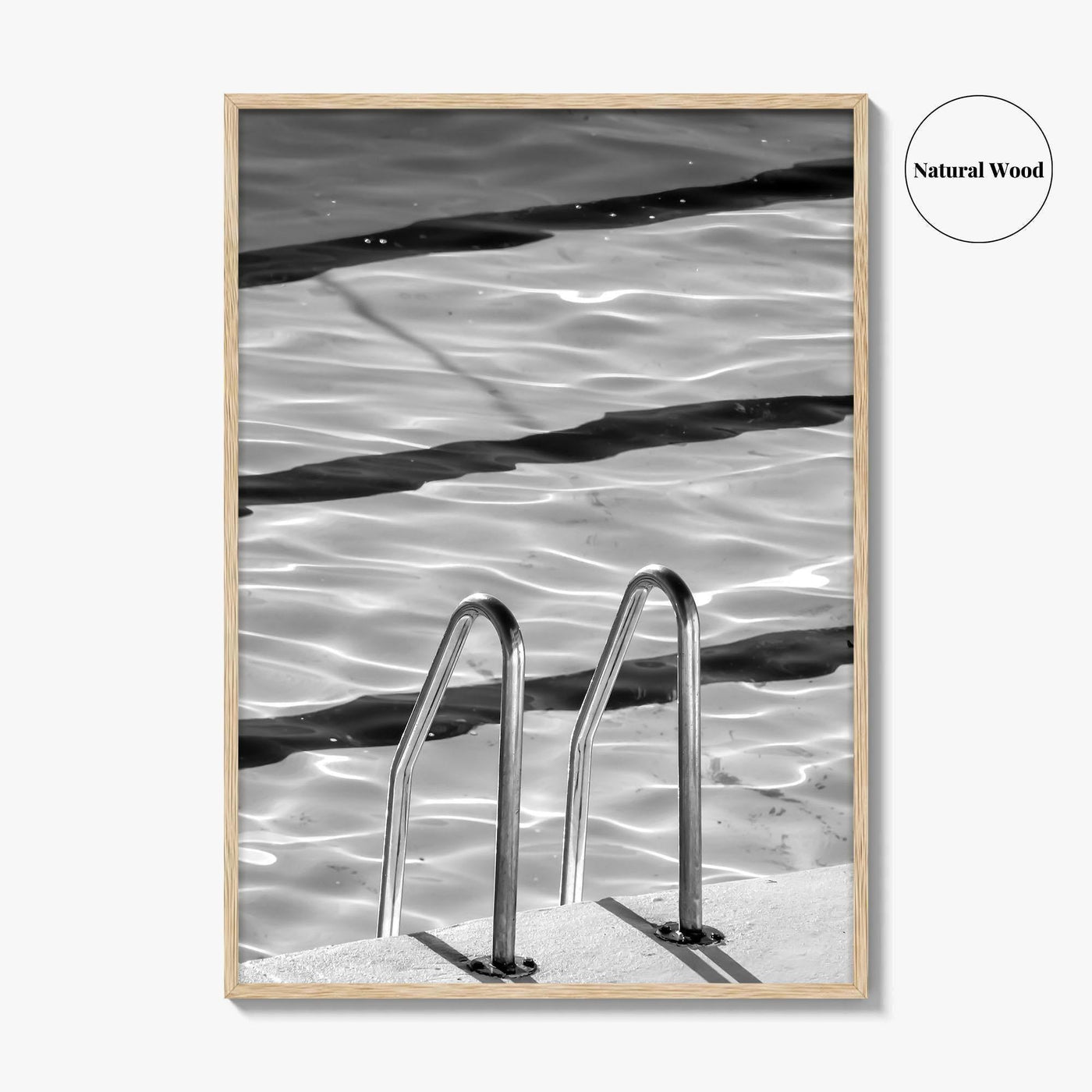 Bondi Beach Black and White Fine Art Photo Print, Sydney Icebergs Pool, Australia Poster