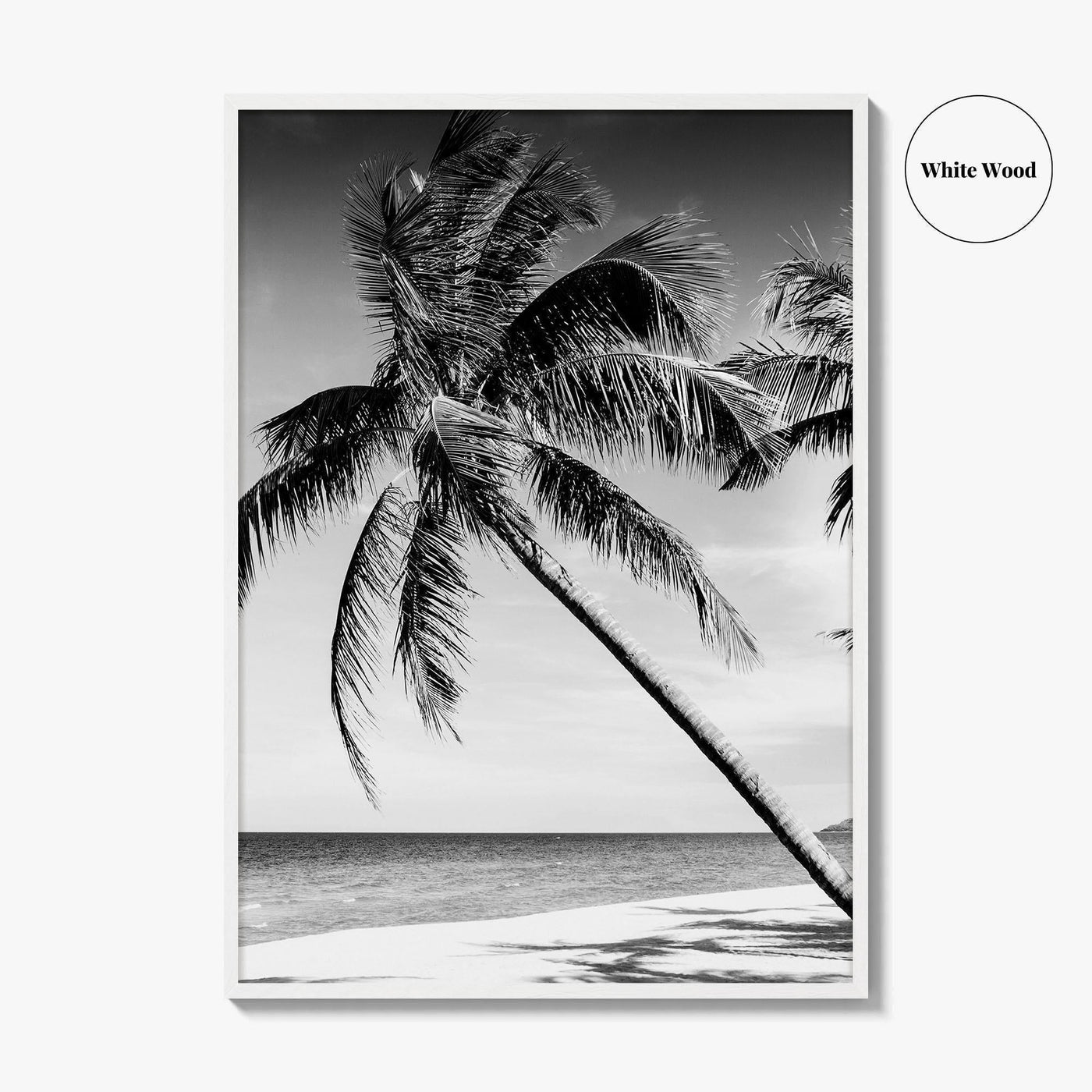 Thailand Black and White Fine Art Photo Print, Tropical Beach Wall Decor Poster