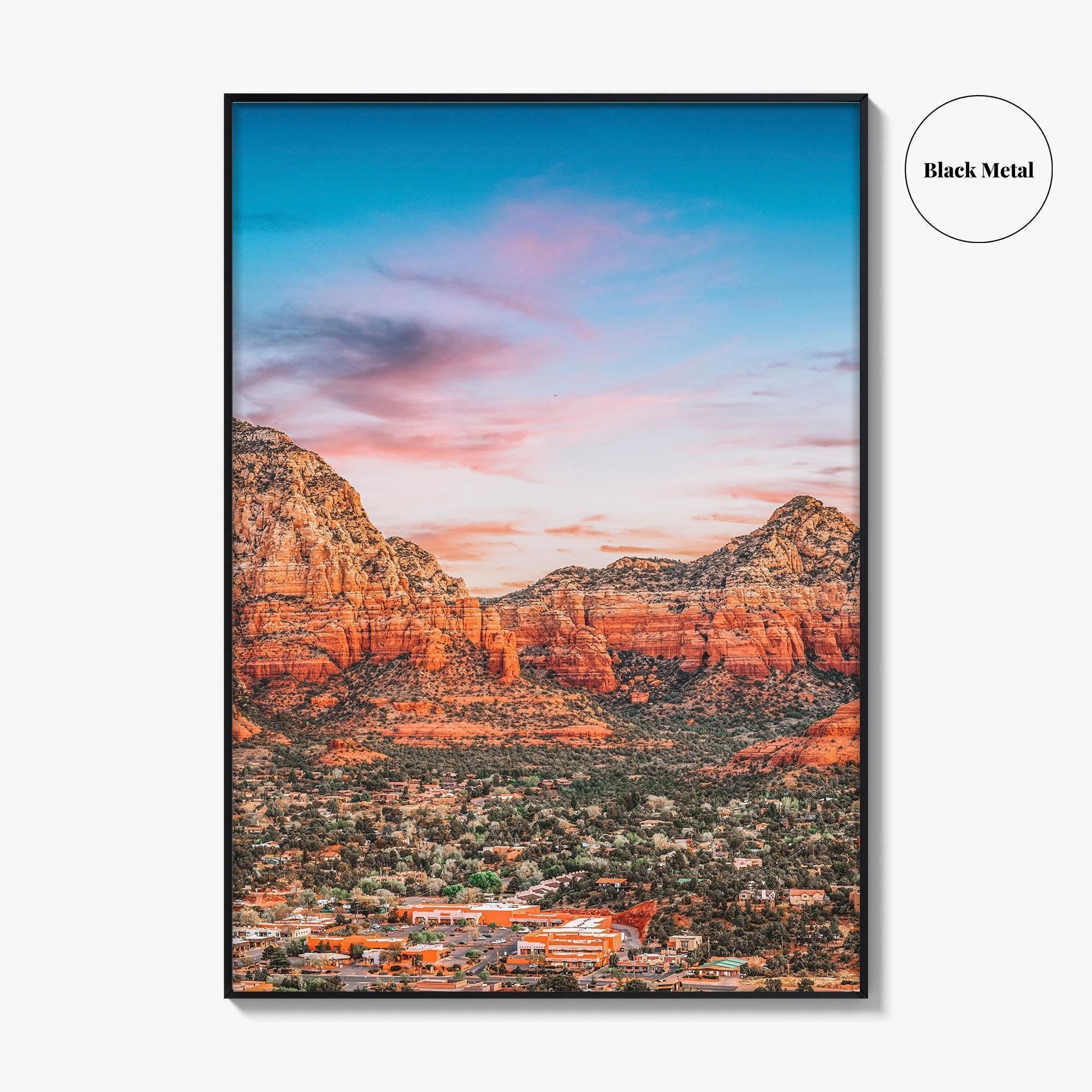 Sedona Fine Art Photo Print, Arizona USA, Downtown, Mountains, Red Rocks, Wall Decor Poster