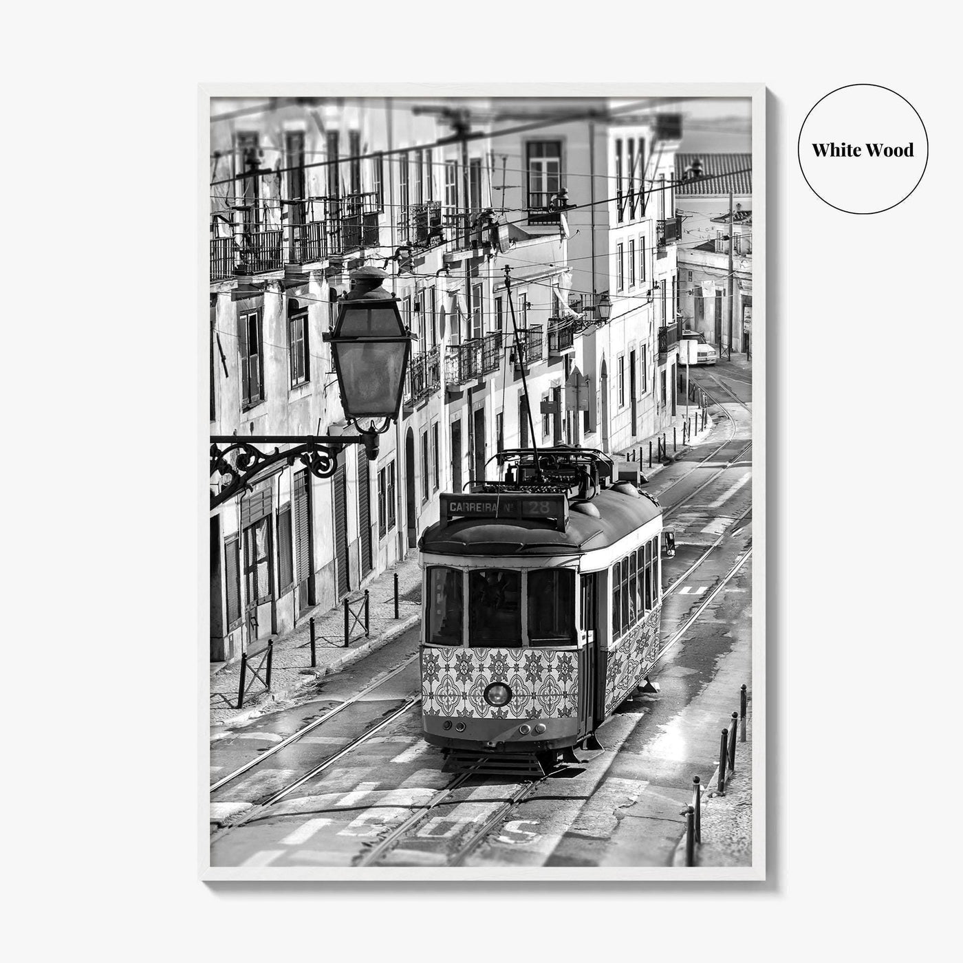 Lisbon Black and White Fine Art Photo Print, Lisboa Portugal Street Wall Decor Poster
