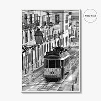 Lisbon Black and White Fine Art Photo Print, Lisboa Portugal Street Wall Decor Poster