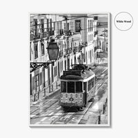 Lisbon Black and White Fine Art Photo Print, Lisboa Portugal Street Wall Decor Poster