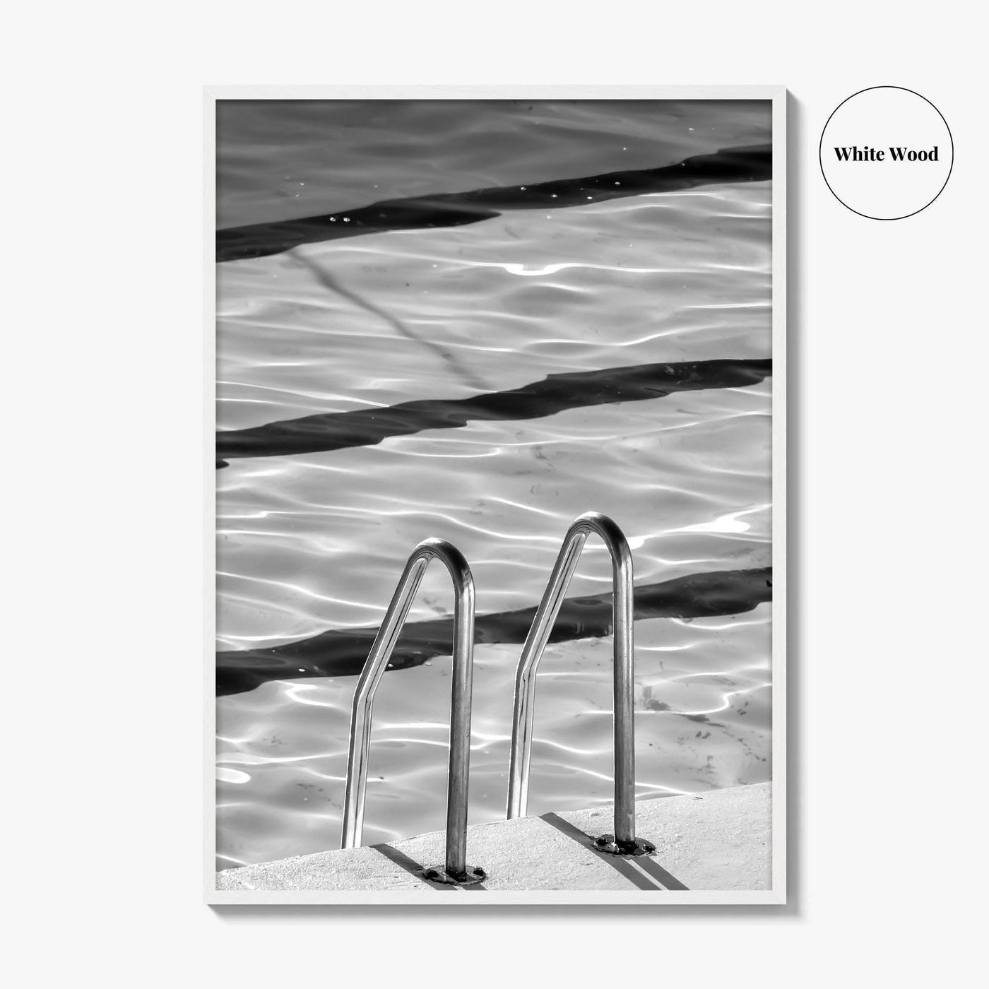 Bondi Beach Black and White Fine Art Photo Print, Sydney Icebergs Pool, Australia Poster