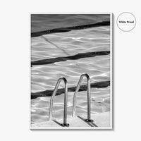 Bondi Beach Black and White Fine Art Photo Print, Sydney Icebergs Pool, Australia Poster