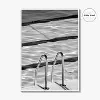 Bondi Beach Black and White Fine Art Photo Print, Sydney Icebergs Pool, Australia Poster