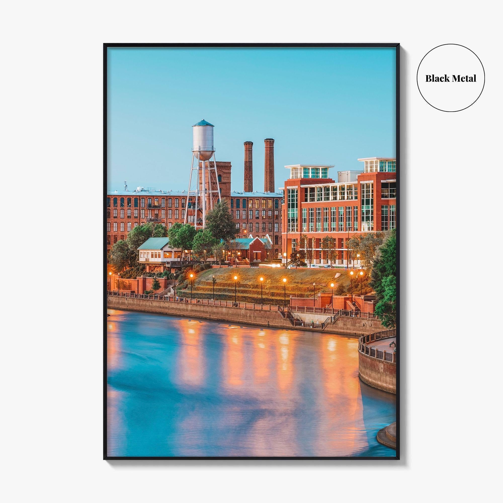Columbus Georgia Skyline Fine Art Photo Print, Downtown Wall Decor Poster, USA