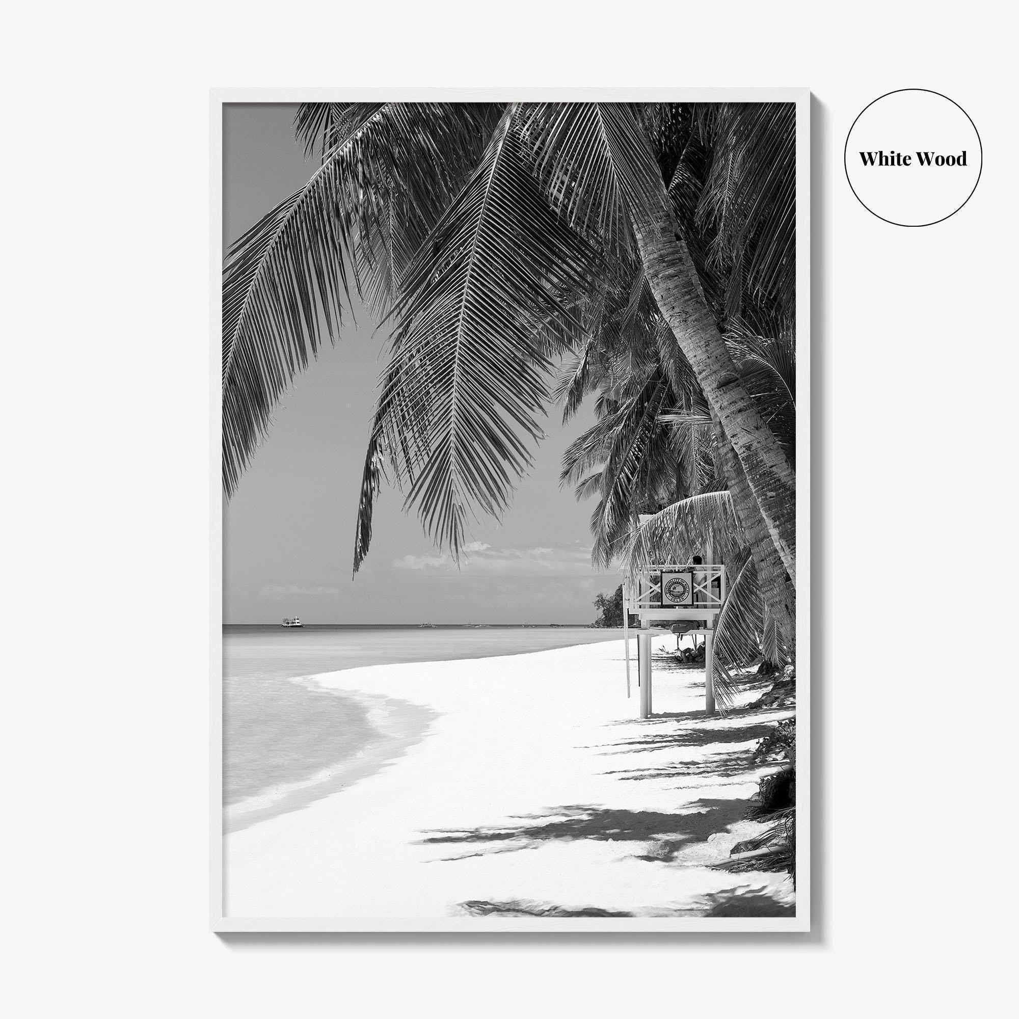 Boracay Island Black and White Fine Art Photo Print, Aklan, Philippines, Beach Wall Poster
