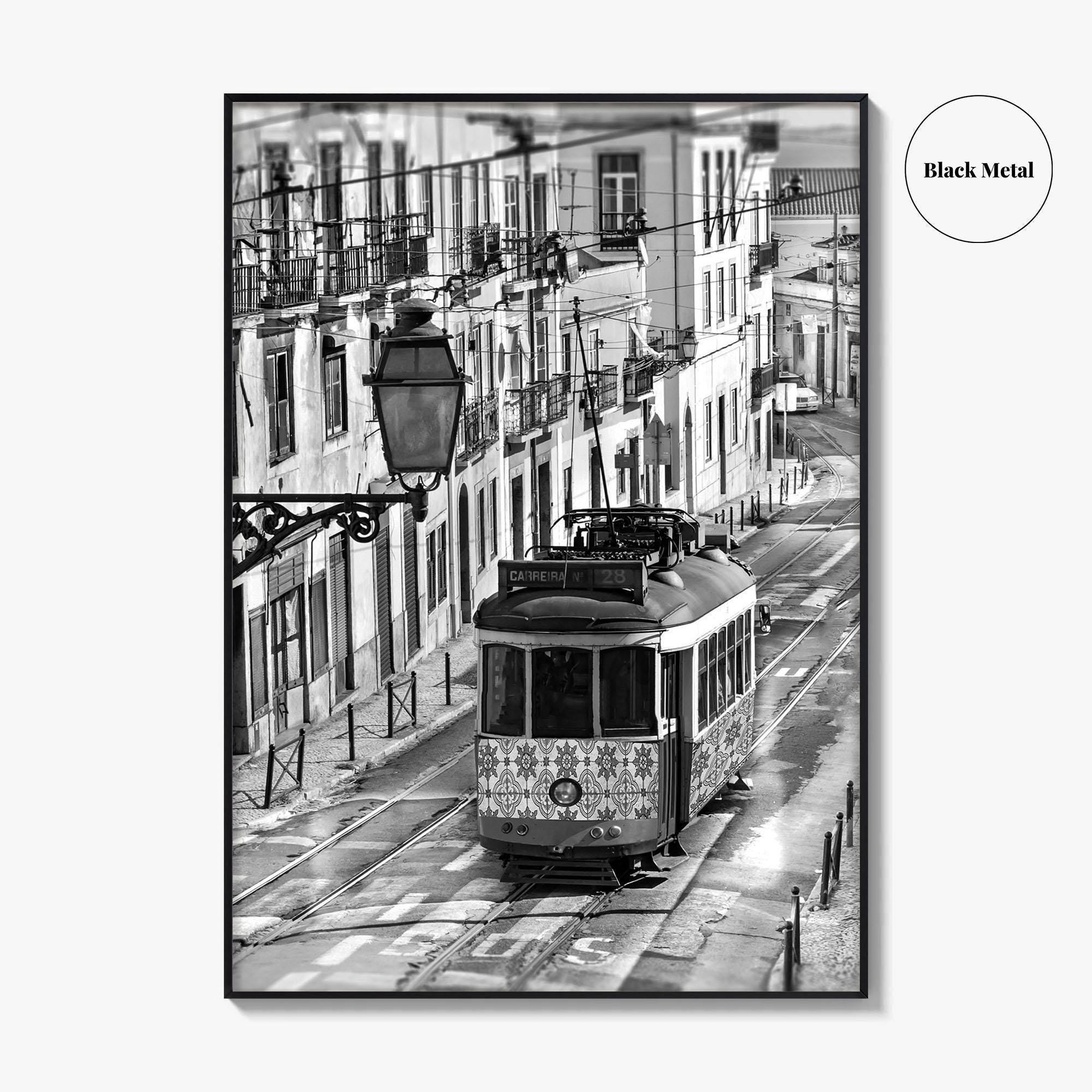 Lisbon Black and White Fine Art Photo Print, Lisboa Portugal Street Wall Decor Poster