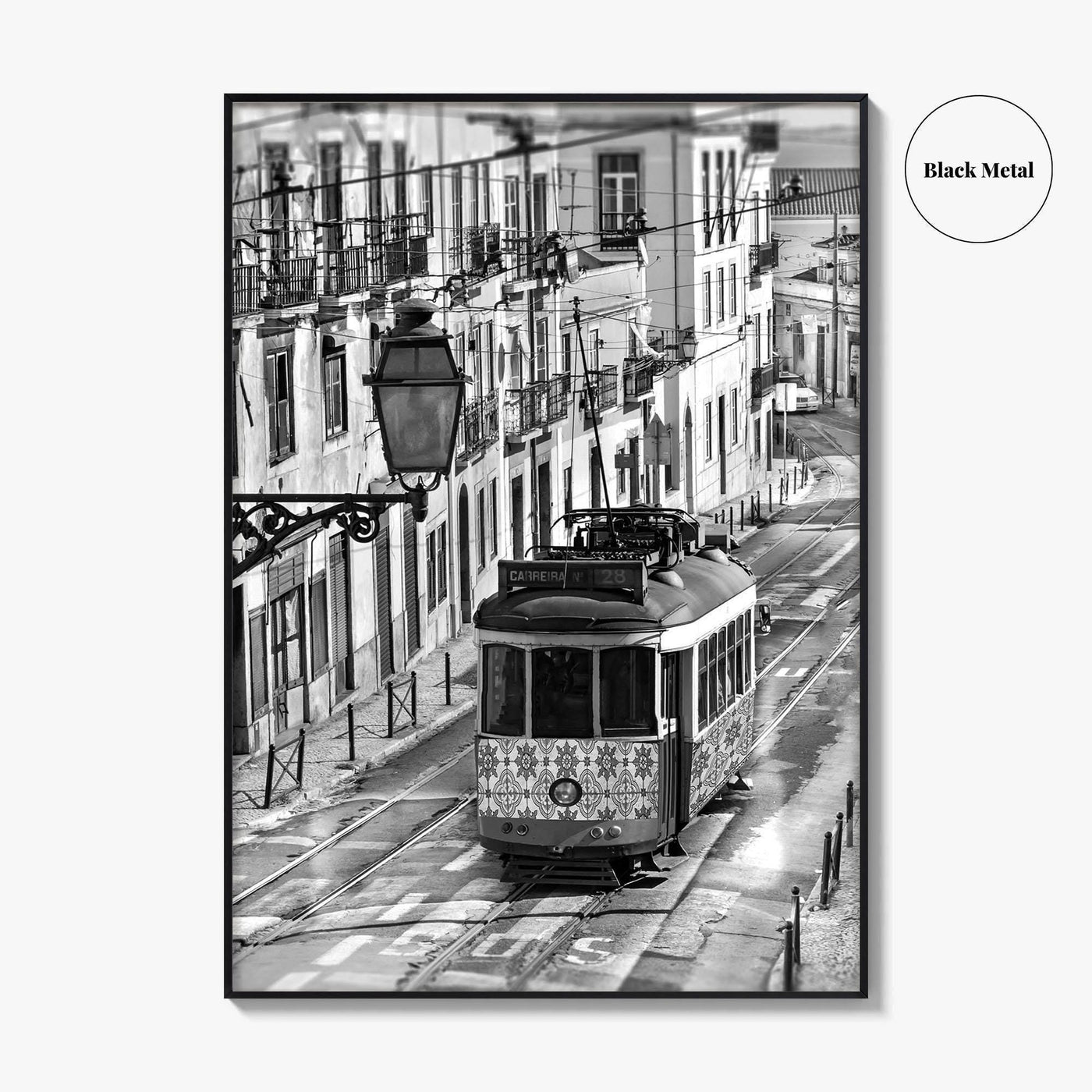 Lisbon Black and White Fine Art Photo Print, Lisboa Portugal Street Wall Decor Poster