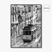 Lisbon Black and White Fine Art Photo Print, Lisboa Portugal Street Wall Decor Poster