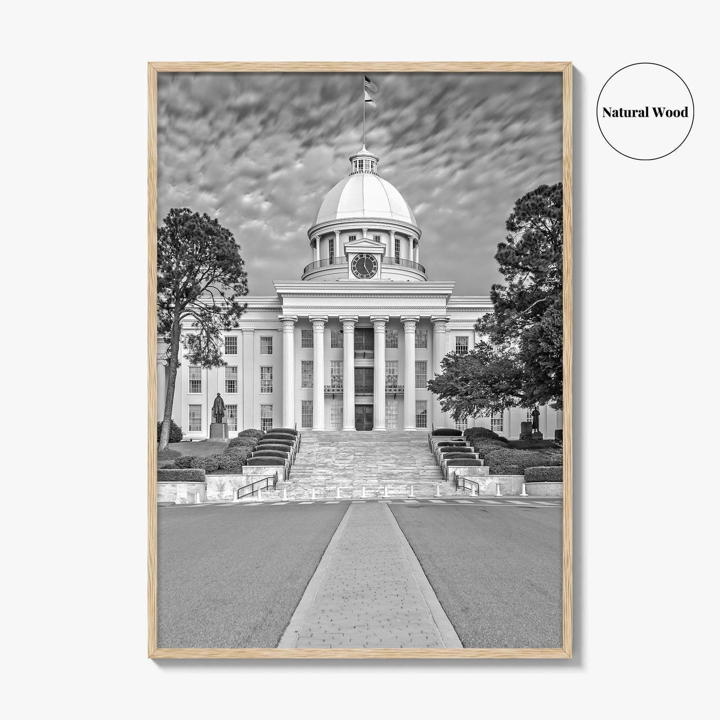 Alabama Black and White Fine Art Photo Print, Montgomery Capitol Poster, USA Poster