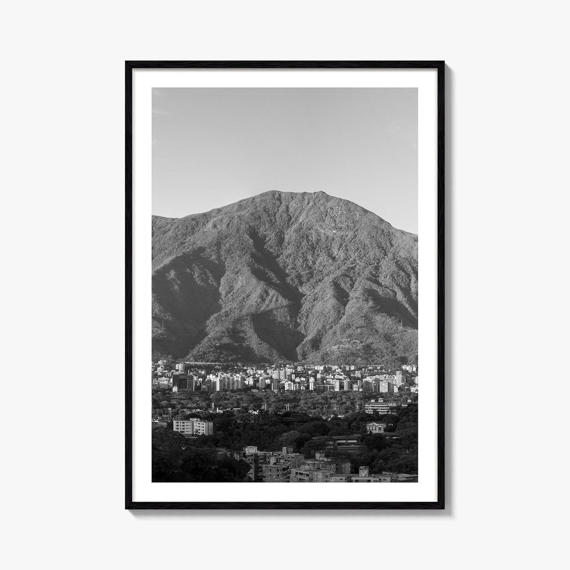 Caracas Skyline Black and White Fine Art Photo Print, Avila, Venezuela Wall Decor Poster