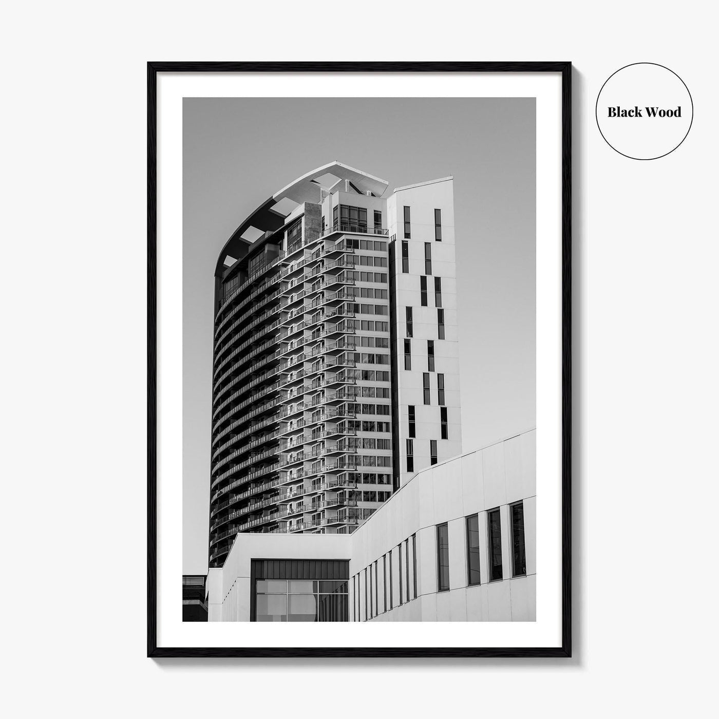 Austin Black and White Fine Art Photo Print, TX Downtown High-Rise Poster