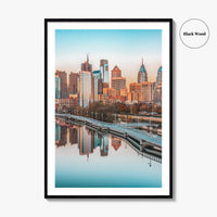 Philadelphia Skyline Fine Art Photo Print, Philly Poster, Schuylkill River, Pennsylvania USA