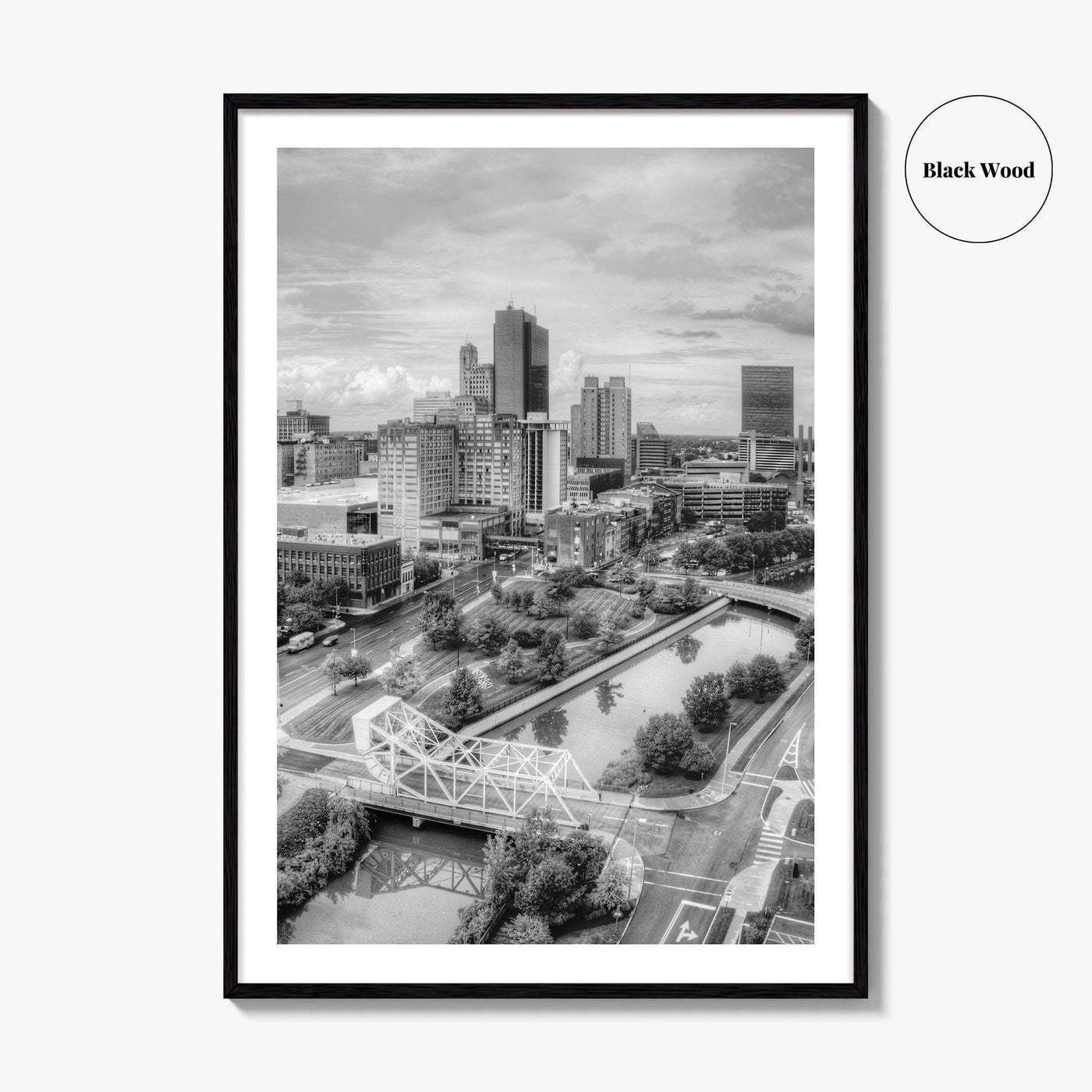 Toledo Black and White Fine Art Photo Print, Ohio Wall Decor Poster, USA
