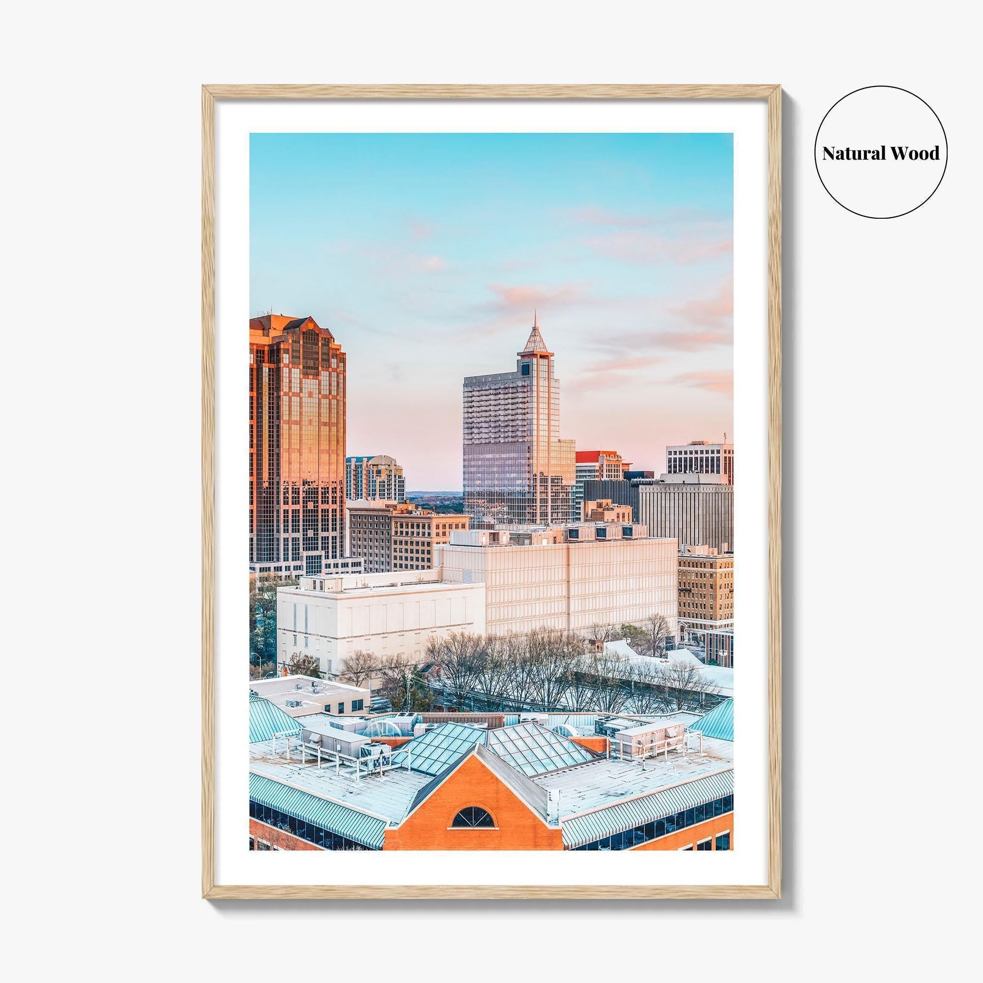 Raleigh Skyline Fine Art Photo Print, NC Wall Art Poster, North Carolina USA